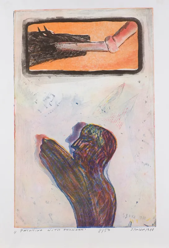 Jacek Sroka, PAINTING WITH FOUNDER, 1988