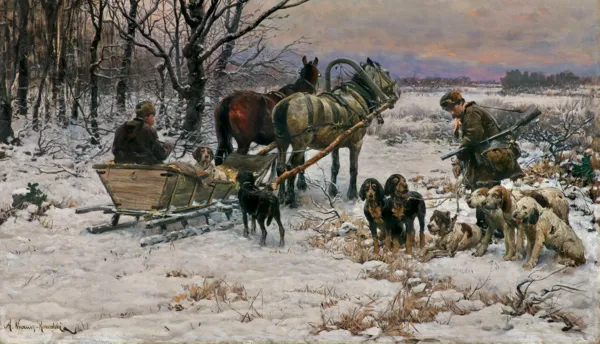 Alfred Wierusz-Kowalski, WYRUSZAJĄC O ŚWICIE, ok. 1880-1885