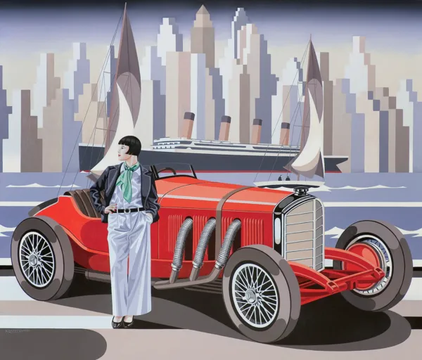 Tomasz Kostecki, KOBIETA I CZERWONY MERCEDES, 2023