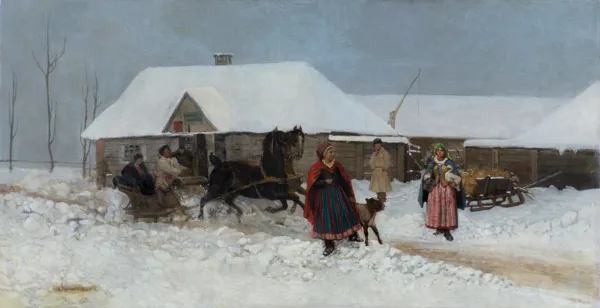 Antoni Piotrowski, PRZED KARCZMĄ, 1886