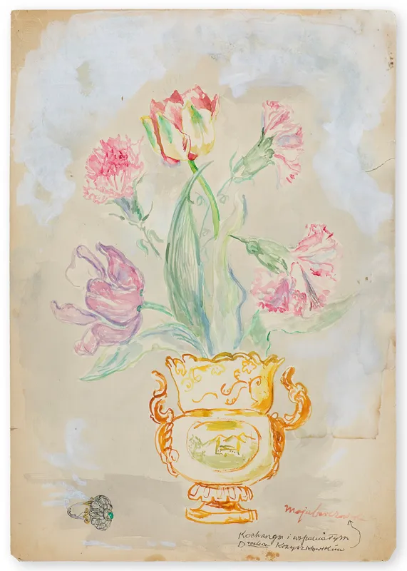 Maja (Maria) Berezowska, KWIATY W WAZONIE