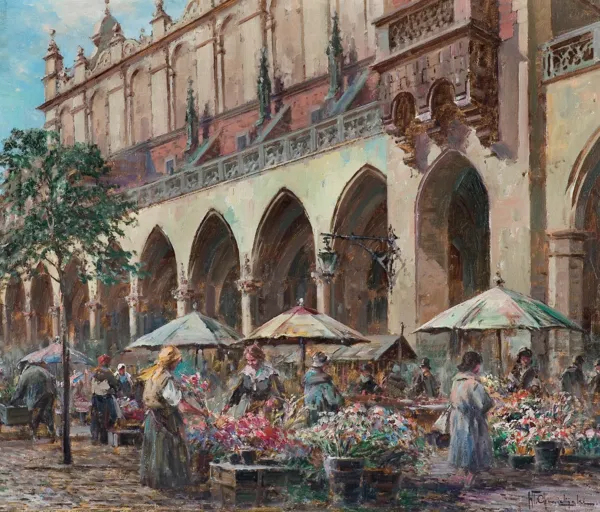 Władysław Chmieliński (Stachowicz), TARG KWIATOWY POD SUKIENNICAMI
