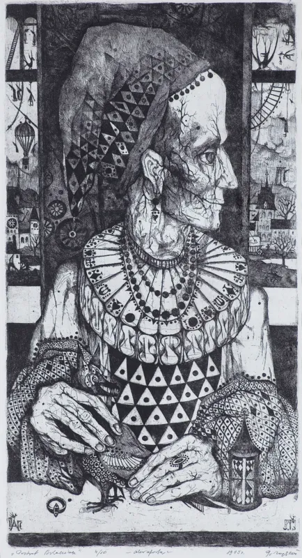 Piotr Zajęcki, PORTRET ARLEKINA, 1985
