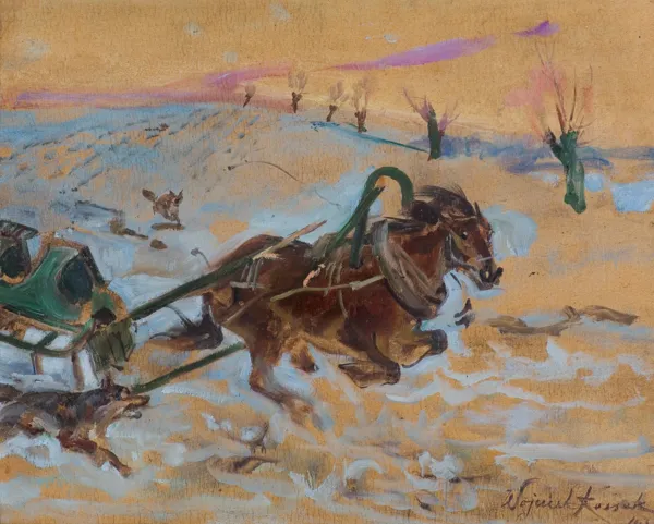 Wojciech Kossak, NAPAD WILKÓW, 1937