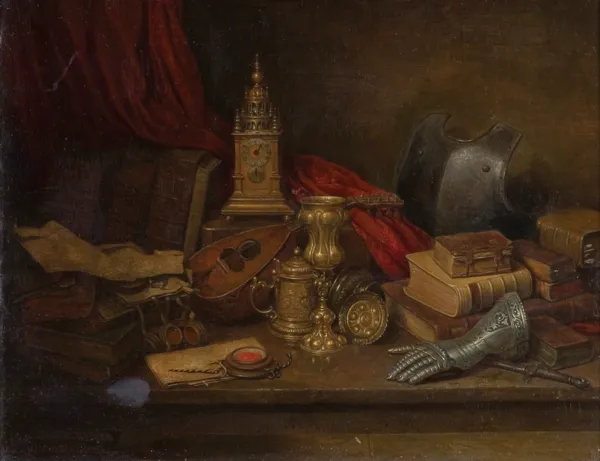 Camilla Friedländer Edle von Malheim, MARTWA NATURA Z RENESANSOWYM ZEGAREM