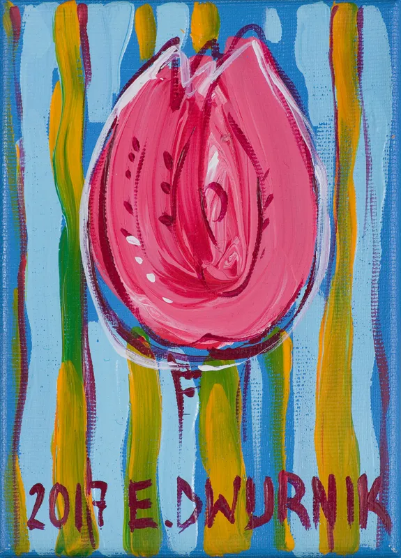 Edward Dwurnik, TULIPAN CZERWONY, 2017