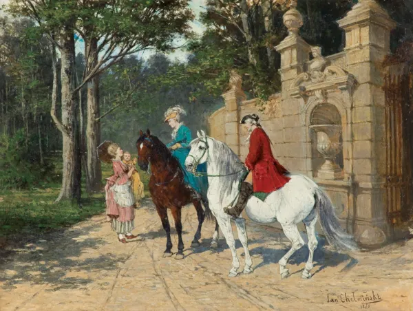 Jan Chełmiński, NA PRZEJAŻDŻCE, 1876