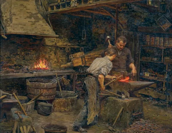 Marie-François Firmin Girard, PRZY PRACY W KUŹNI