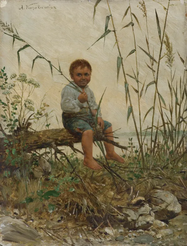 Antoni Kozakiewicz, CHŁOPIEC W SZUWARACH, ok. 1890