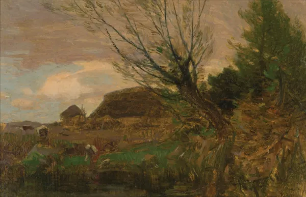 Roman Kochanowski, PEJZAŻ Z POSTACIĄ, ok. 1900