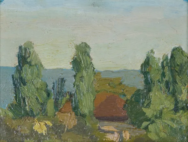 Zbigniew Makowski, PEJZAŻ Z DRZEWAMI, 1954