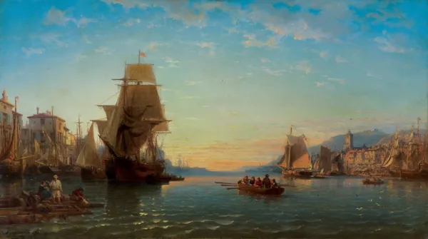 Charles Euphrasie Kuwasseg, W PORCIE, 1871