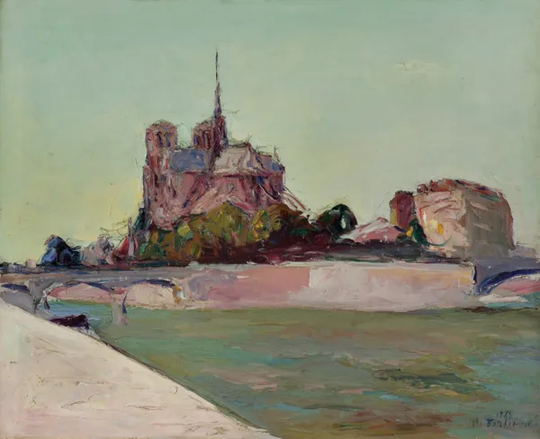 Włodzimierz Terlikowski, PARYŻ, WIDOK NA KATEDRĘ NOTRE-DAME, 1928