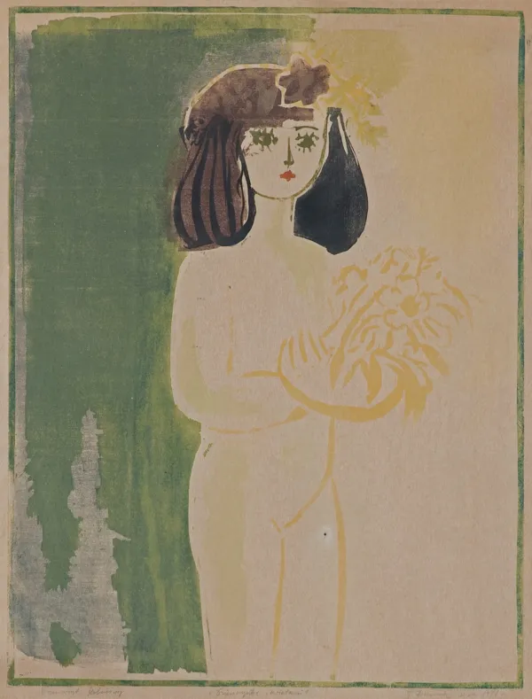 Tadeusz Dominik, DZIEWCZYNKA Z KWIATAMI, 1956