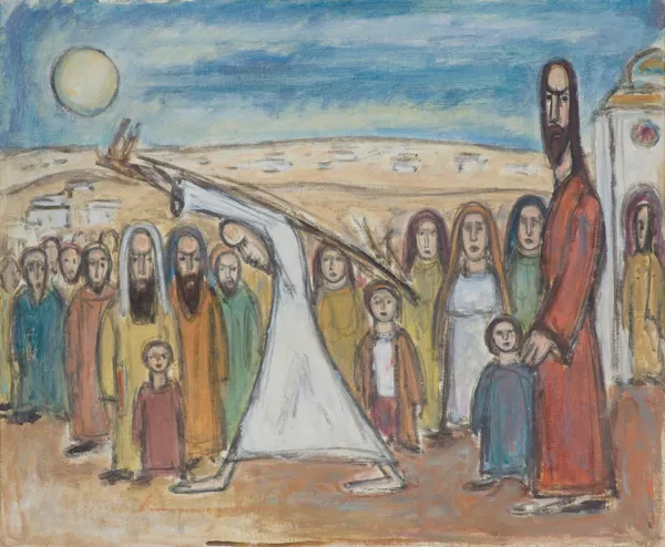 Dawid Jecheskiel Kirszenbaum, Uzdrowienie (Scena biblijna), lata 50. XX w.