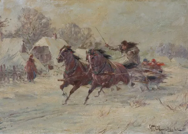 Władysław Chmieliński (Stachowicz), ZIMĄ PRZEZ WIEŚ