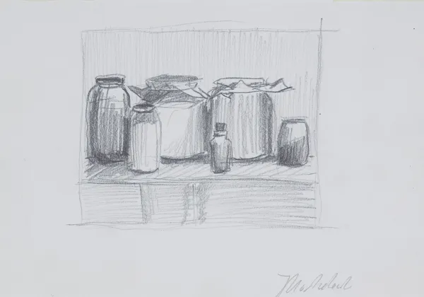 Jarosław Modzelewski, SZKIC DO OBRAZU „SŁOJE Z PIGMENTAMI”, 2001