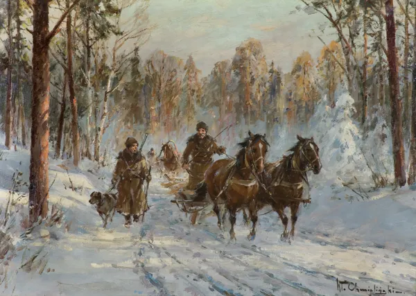 Władysław Chmieliński (Stachowicz), MYŚLIWI W LESIE