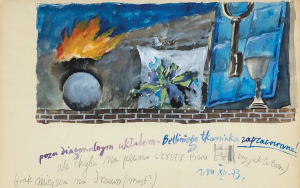 Zbigniew Makowski, KOMPOZYCJA Z KLUCZEM I KIELICHEM, 1973