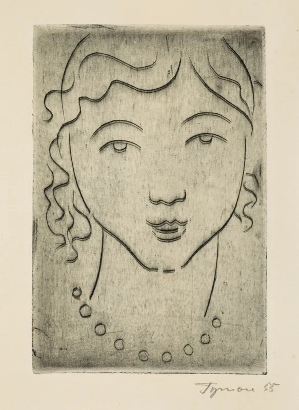 Tymon Niesiołowski, GŁOWA MŁODEJ DZIEWCZYNY, 1955