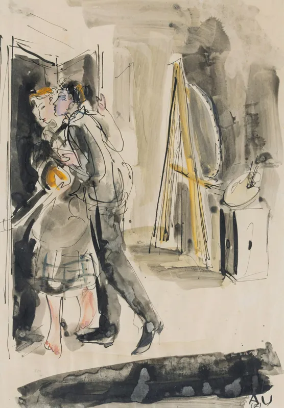 Antoni Uniechowski, RYSUNEK NR 7 Z CYKLU "MALARZ I MODELKA"