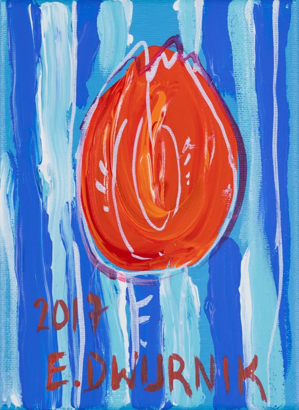Edward Dwurnik, CZERWONY TULIPAN, 2017