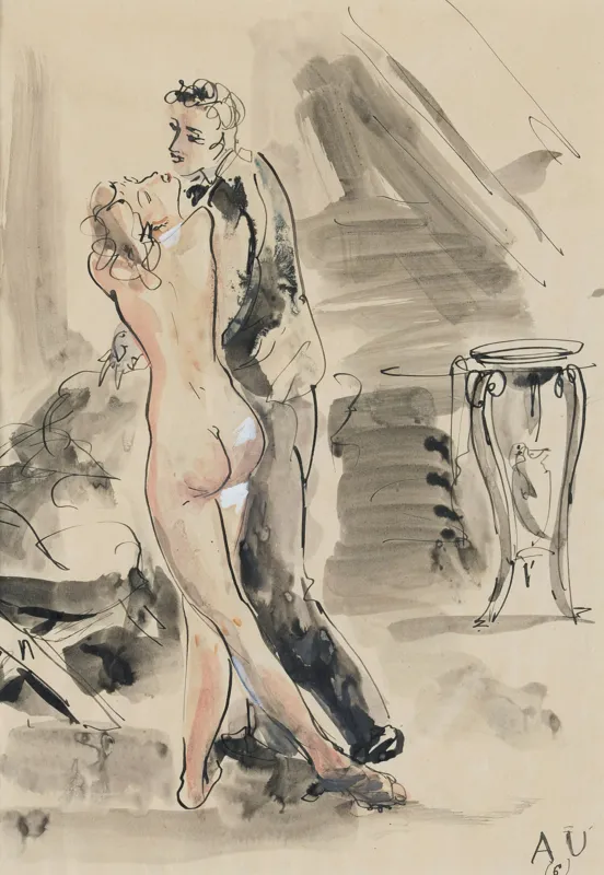 Antoni Uniechowski, RYSUNEK NR 6 Z CYKLU "MALARZ I MODELKA"