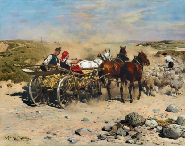 Alfred Wierusz-Kowalski, WESOŁA JAZDA, ok. 1885