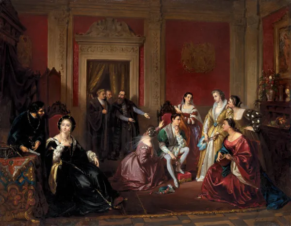 Józef Simmler, WYCHOWANIE ZYGMUNTA AUGUSTA, po 1861