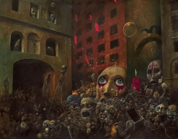 Zdzisław Beksiński, OCZEKIWANIE, 1971