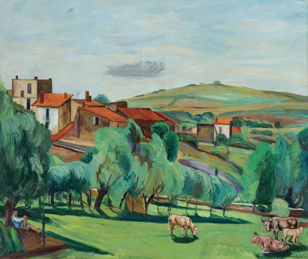 Szymon (Simon) Mondzain, NA ŁĄCE, 1928