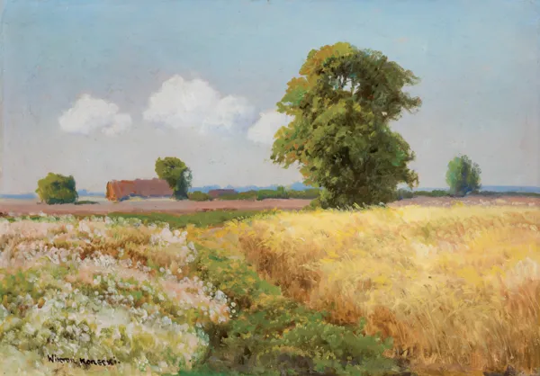 Wiktor Korecki, PEJZAŻ Z POLEM GRYKI, przed 1939