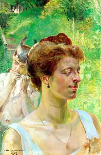 Jacek Malczewski, Zasłuchana - portret Marii Balowej