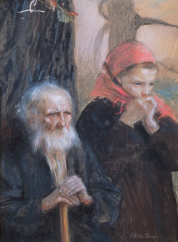 Teodor Axentowicz, STAROŚĆ I MŁODOŚĆ, ok. 1920