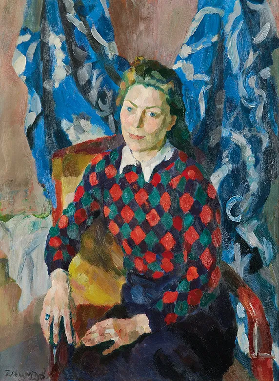 Jan Wacław Zawadowski, PORTRET MALARKI LUTKI PINK, lata 40. XX w.  