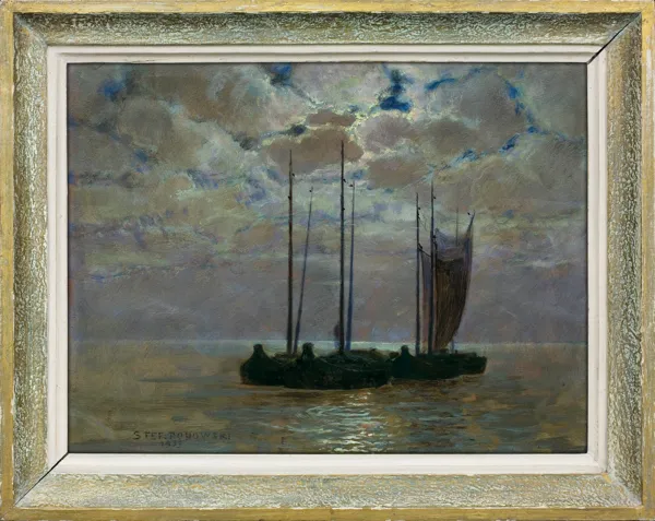 Stefan Popowski, ŁODZIE O ZMIERZCHU, 1923