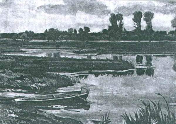 Ignacy Pieńkowski, Pejzaż z łódką