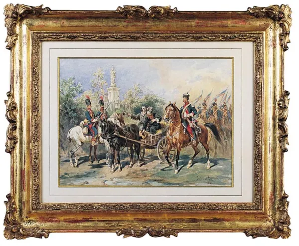 Juliusz Kossak, Rewizja w drodze, 1881