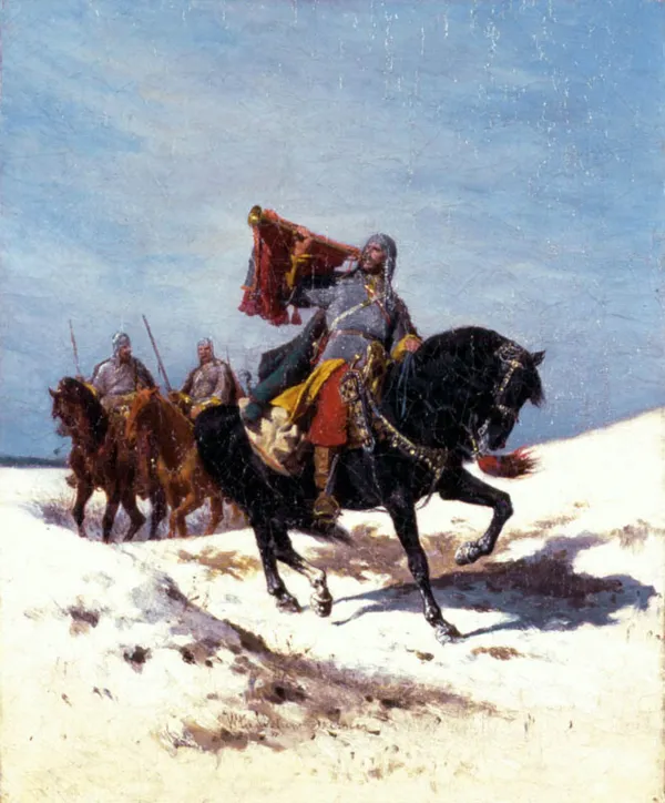 Władysław Szerner, Pancerni w pochodzie, ok. 1880