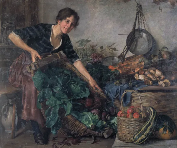 Karl August Schlegel, Dziewczyna z warzywami, ok. 1920