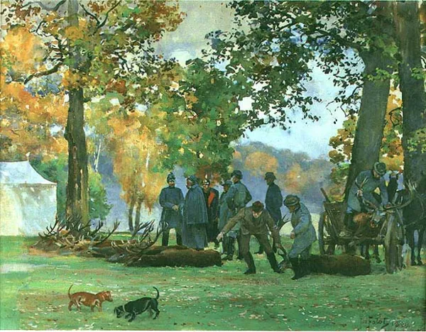 Julian Fałat, Polowanie w Hubertusstock