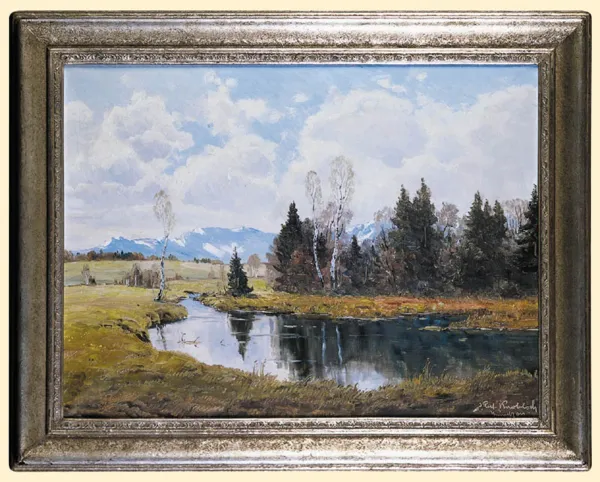 Joseph Rolf Knobloch, PEJZAŻ PODALPEJSKI, po 1950