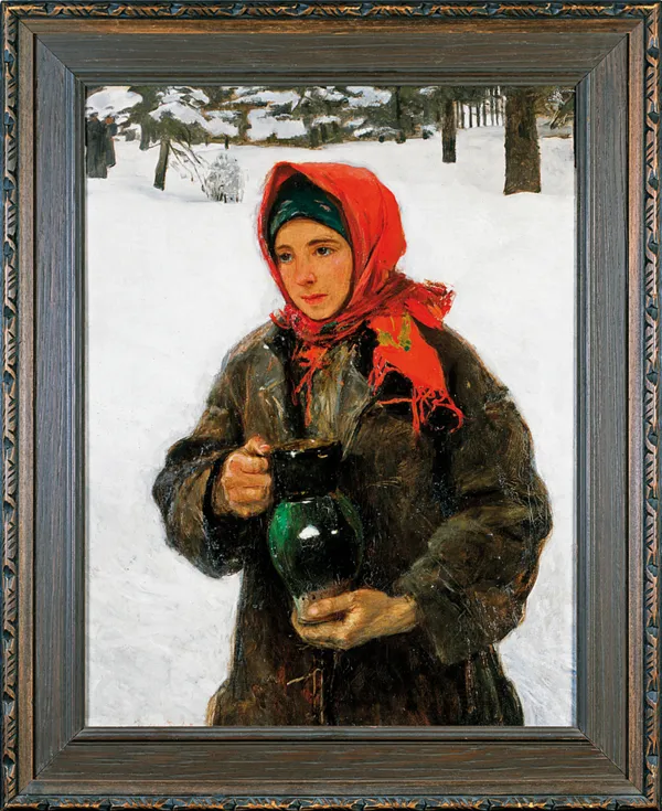 Teodor Axentowicz, HUCUŁKA Z DZBANEM, ok. 1900