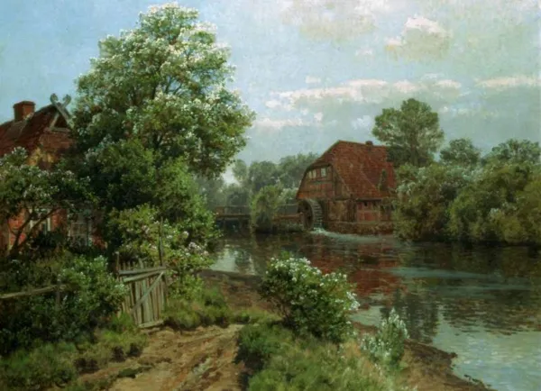 Carl Christian Schirm, Pejzaż jesienny, ok. 1900