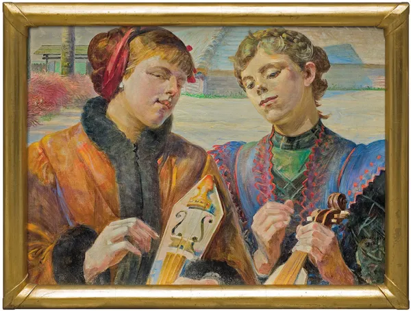 Jacek Malczewski, DZIEWCZYNY Z GĘŚLIKAMI, 1913