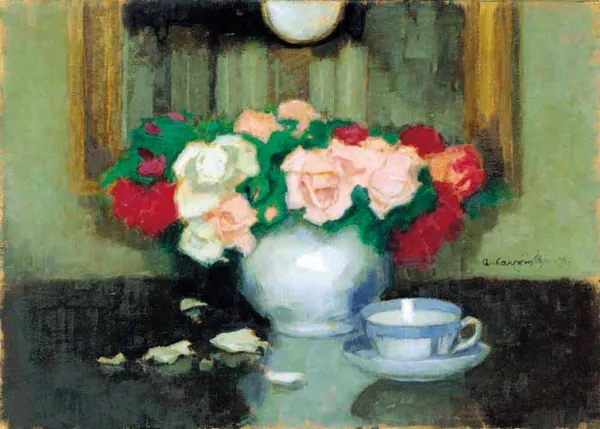Alfons Karpiński, Martwa natura z bukietem róż