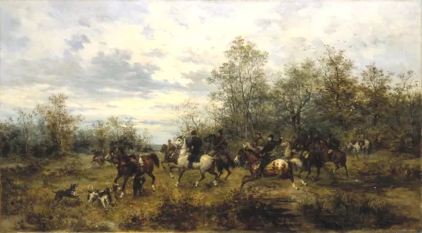 Ludwik Gędłek, Polowanie, 1882