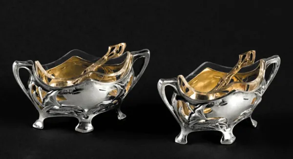 Autor nierozpoznany, PARA SOLNICZEK Z ŁYŻECZKAMI, pocz. XX w.