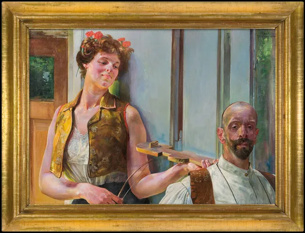 Jacek Malczewski, ZAUROCZENIE. AUTOPORTRET Z MARIĄ BALOWĄ, 1906  