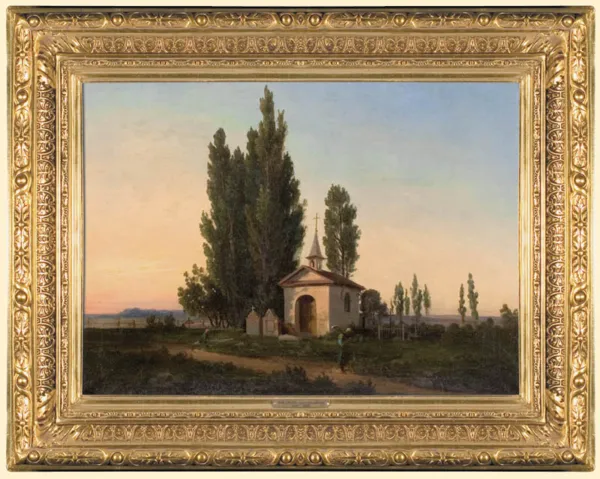 Władysław Aleksander Malecki, PEJZAŻ Z KAPLICZKĄ, przed 1869